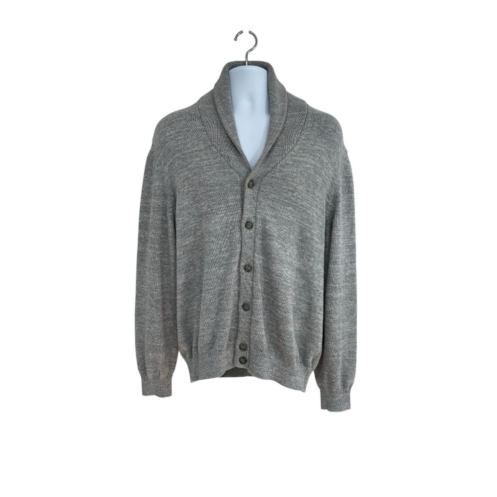 Van Heusen Gray Cardigan Sweater in Size Men’s Large